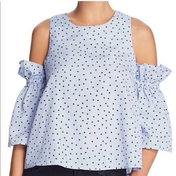 NWT AQUA Cold shoulder top - Picture 1 of 2